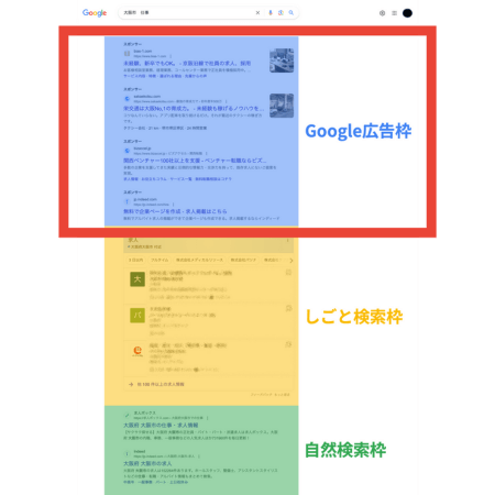 Googleしごと検索(for jobs)